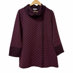 Habitat Womens Inner Circle Cowl Neck Textured Tunic Top Size M Purple Lagenlook